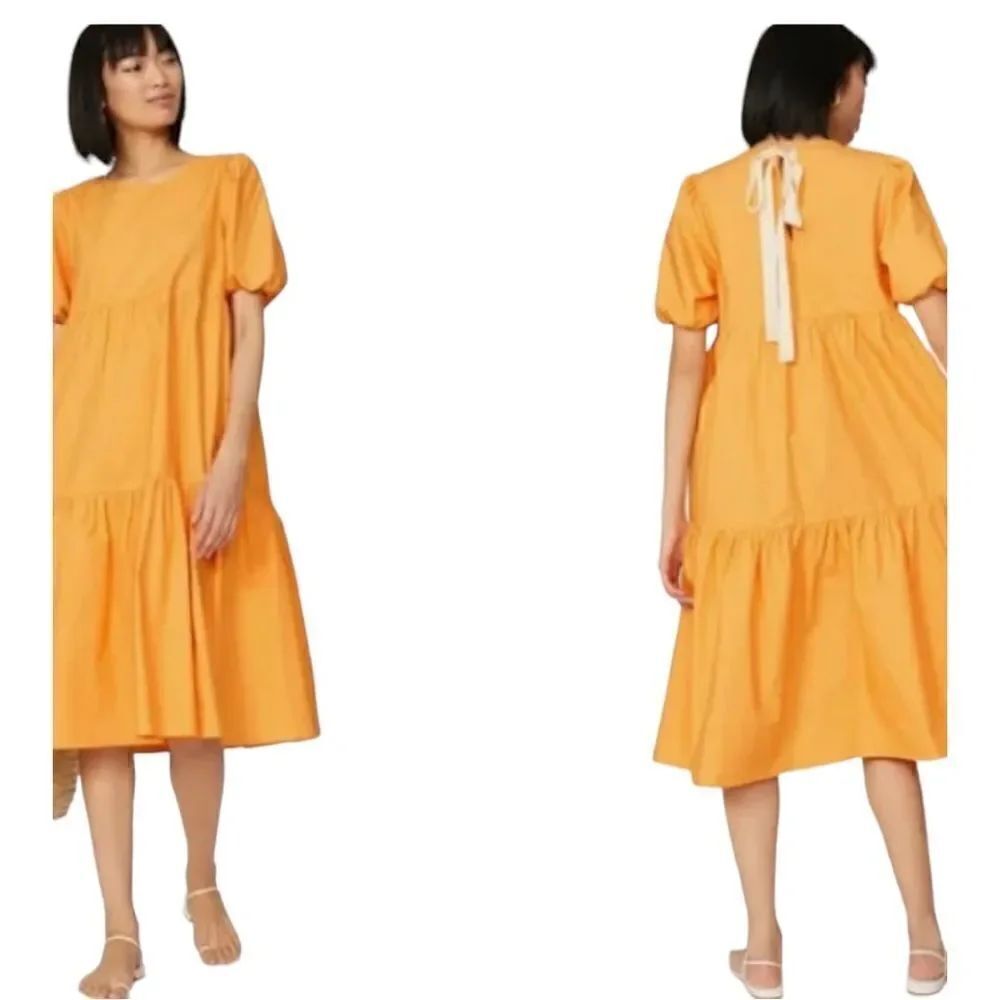Peter Som Collective Marigold Tiered Midi Dress Size Medium